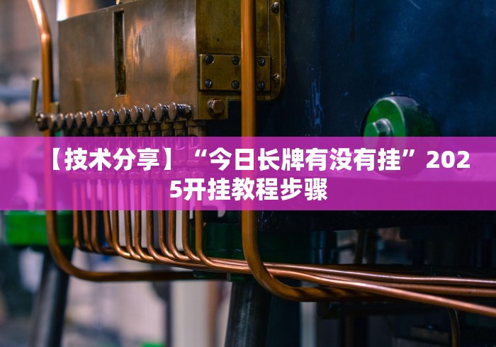 【技术分享】“今日长牌有没有挂”2025开挂教程步骤 【技术分享】“今日长牌有没有挂”2025开挂教程步骤