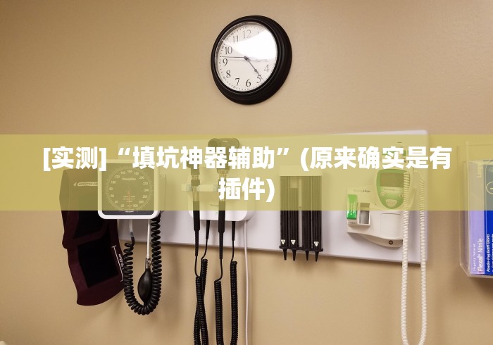 [实测]“填坑神器辅助”(原来确实是有插件)