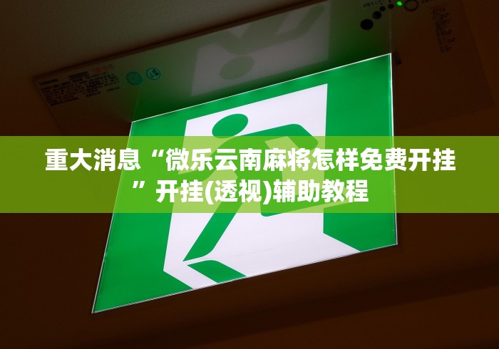 重大消息“微乐云南麻将怎样免费开挂”开挂(透视)辅助教程 重大消息“微乐云南麻将怎样免费开挂”开挂(透视)辅助教程