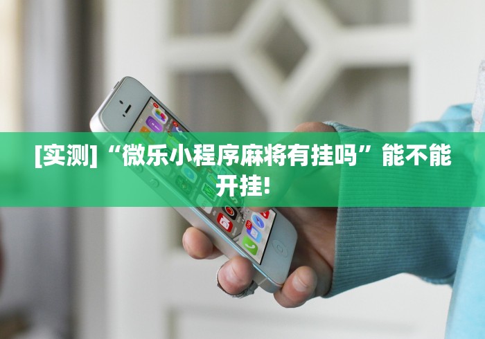 [实测]“微乐小程序麻将有挂吗”能不能开挂!