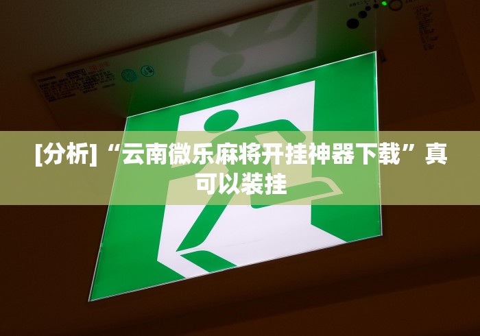 [分析]“云南微乐麻将开挂神器下载”真可以装挂