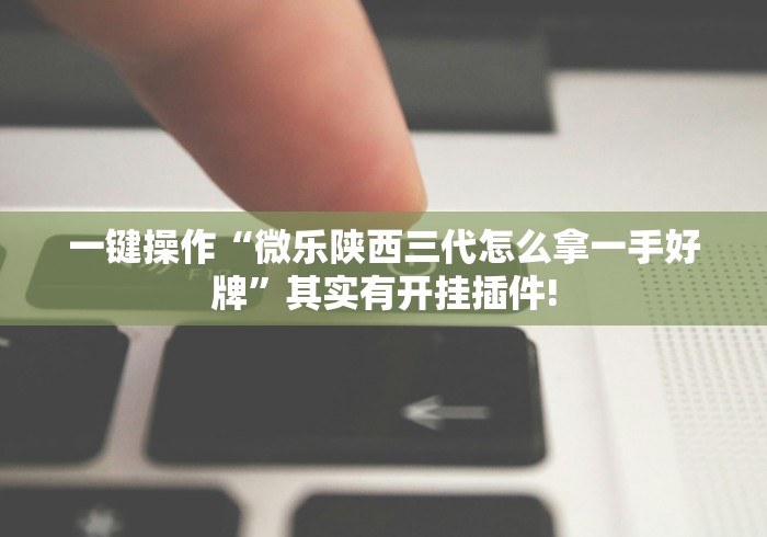 一键操作“微乐陕西三代怎么拿一手好牌”其实有开挂插件!