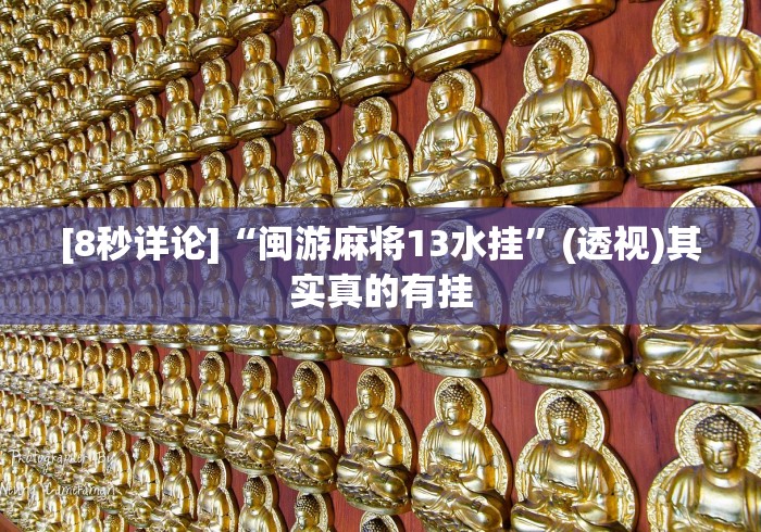 [8秒详论]“闽游麻将13水挂”(透视)其实真的有挂