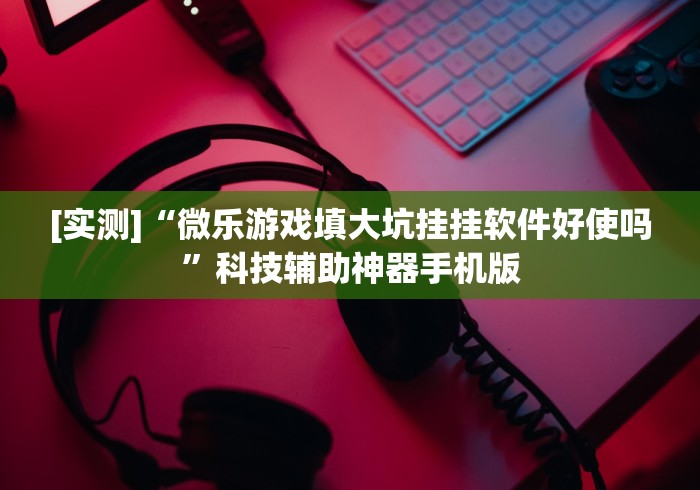 [实测]“微乐游戏填大坑挂挂软件好使吗”科技辅助神器手机版