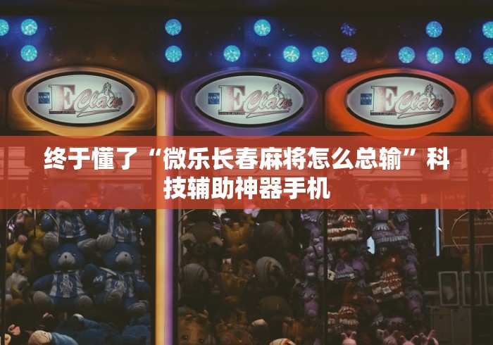 终于懂了“微乐长春麻将怎么总输”科技辅助神器手机