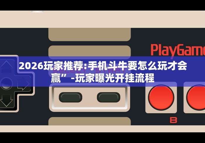 2026玩家推荐:手机斗牛要怎么玩才会赢	”-玩家曝光开挂流程