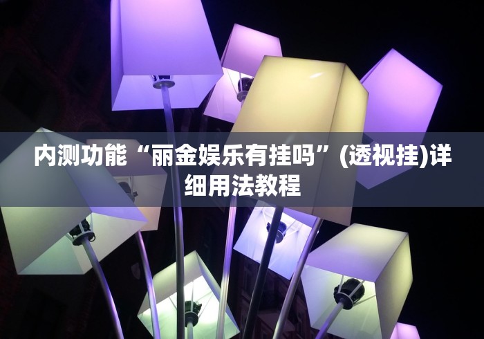 内测功能“丽金娱乐有挂吗”(透视挂)详细用法教程