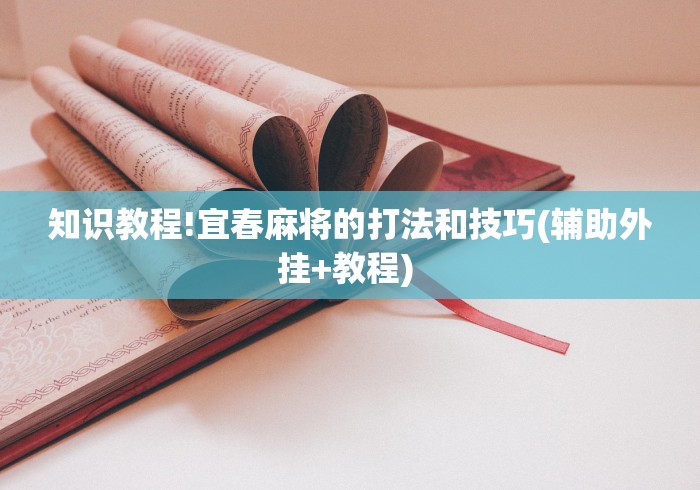 知识教程!宜春麻将的打法和技巧(辅助外挂+教程) 