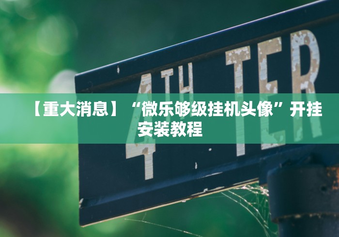 【重大消息】“微乐够级挂机头像	”开挂安装教程