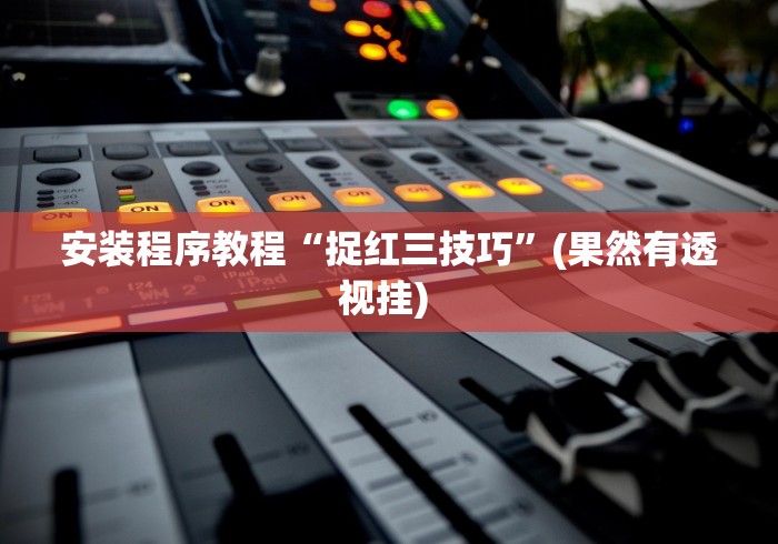 安装程序教程“捉红三技巧”(果然有透视挂) 