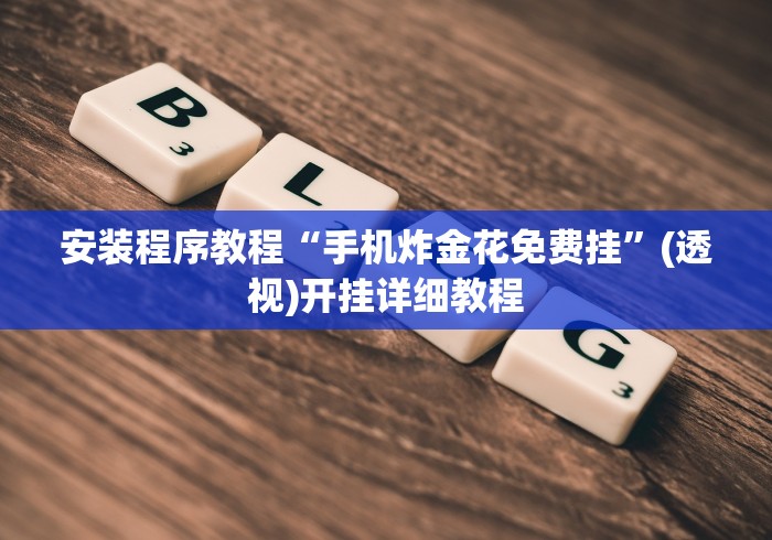 安装程序教程“手机炸金花免费挂”(透视)开挂详细教程