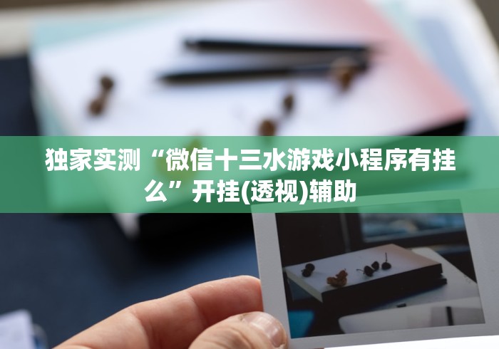 独家实测“微信十三水游戏小程序有挂么	”开挂(透视)辅助