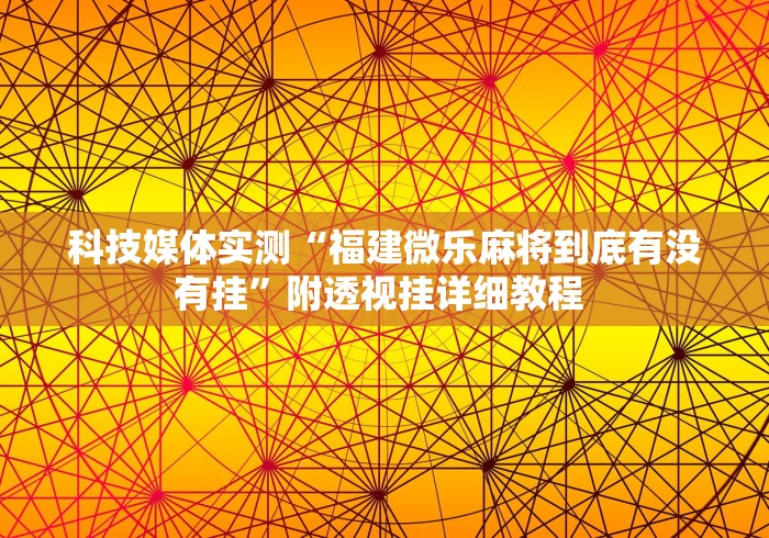 科技媒体实测“福建微乐麻将到底有没有挂”附透视挂详细教程 